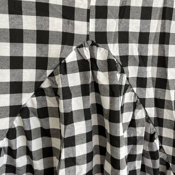 Simple Flavor Woman Black/White Check Empire Waist Midi Dress, Size M - Picture 5 of 7